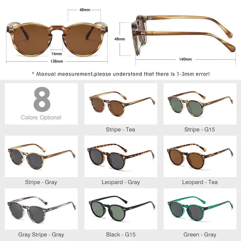 the measurements of sunglasses for men and women