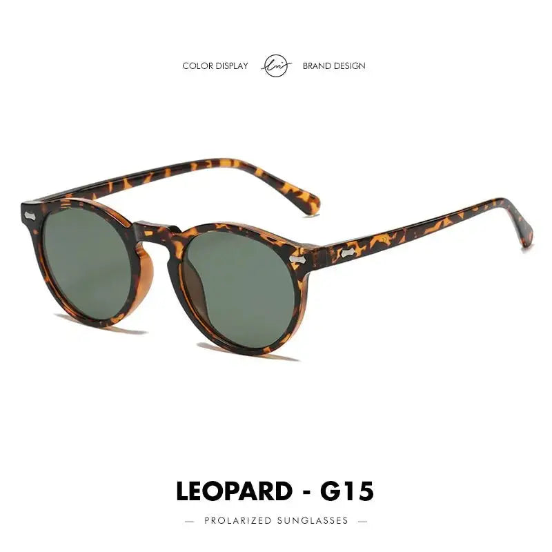 a pair of sunglasses with a leopard print pattern