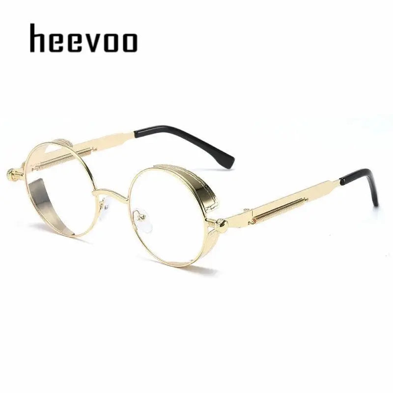 a pair of glasses with a metal frame