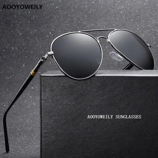 a pair of sunglasses sitting on top of a box