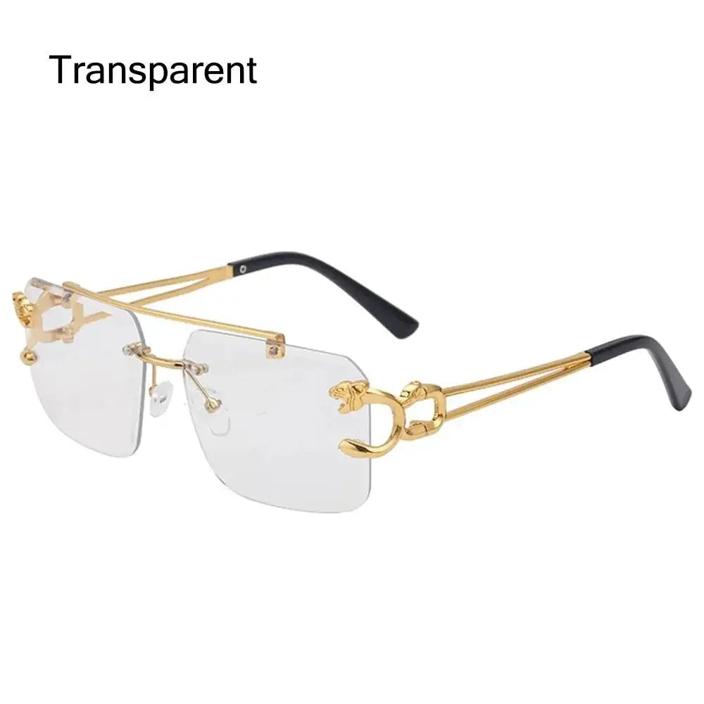 a pair of glasses with a golden frame