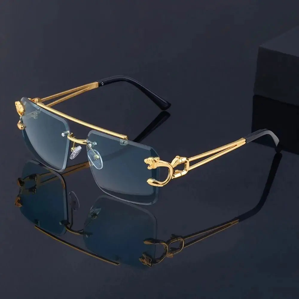 a pair of sunglasses sitting on top of a table