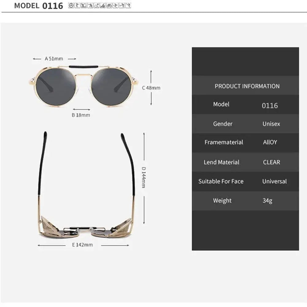 a diagram of a pair of sunglasses with measurements