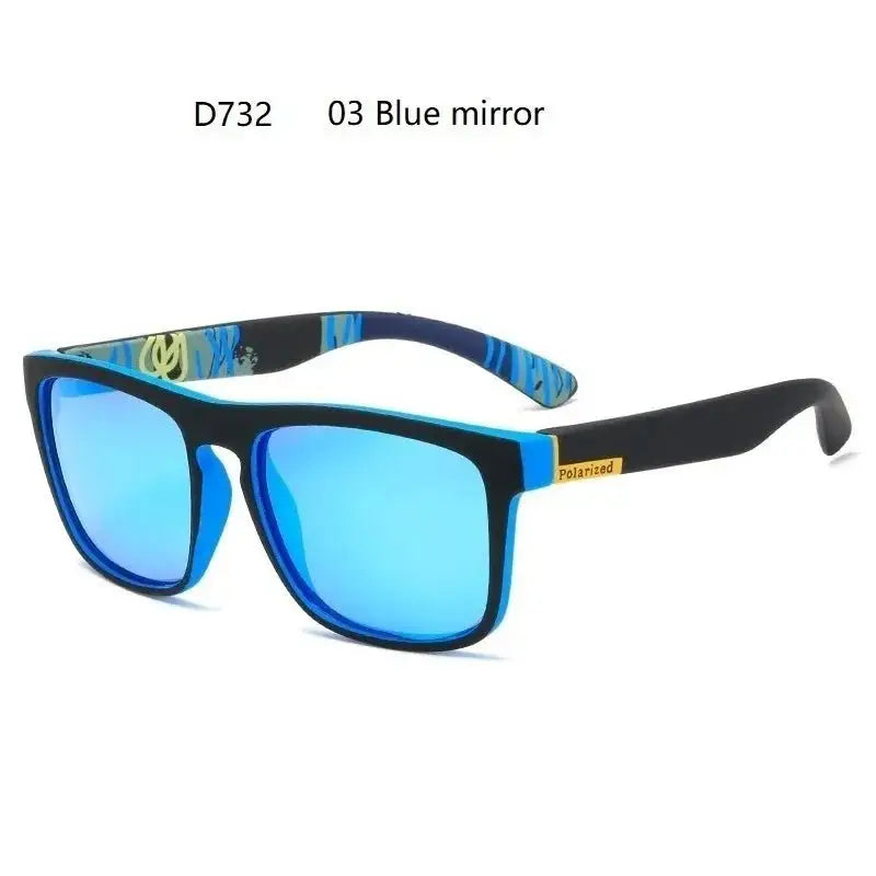 a pair of sunglasses with blue mirrored lenses