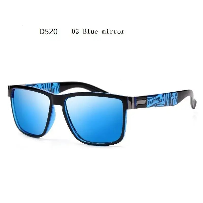 a pair of sunglasses with blue mirrored lenses