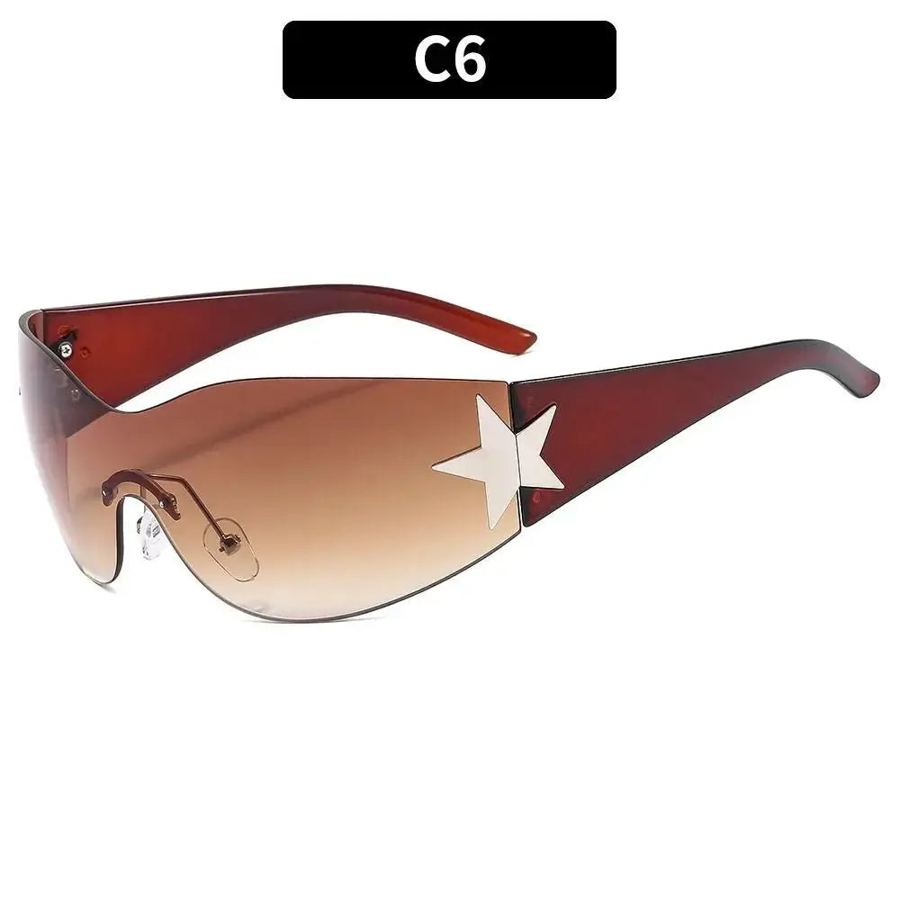 a pair of sunglasses with a star on the side