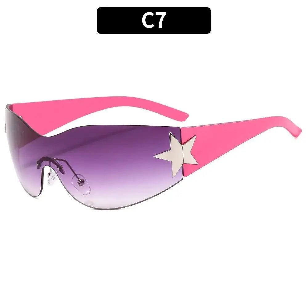 a pair of sunglasses with a star on the side