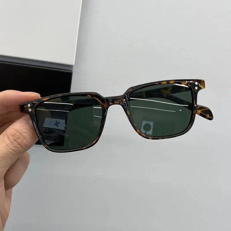 The Leopard Green Square Sunglasses - ShadeSaint